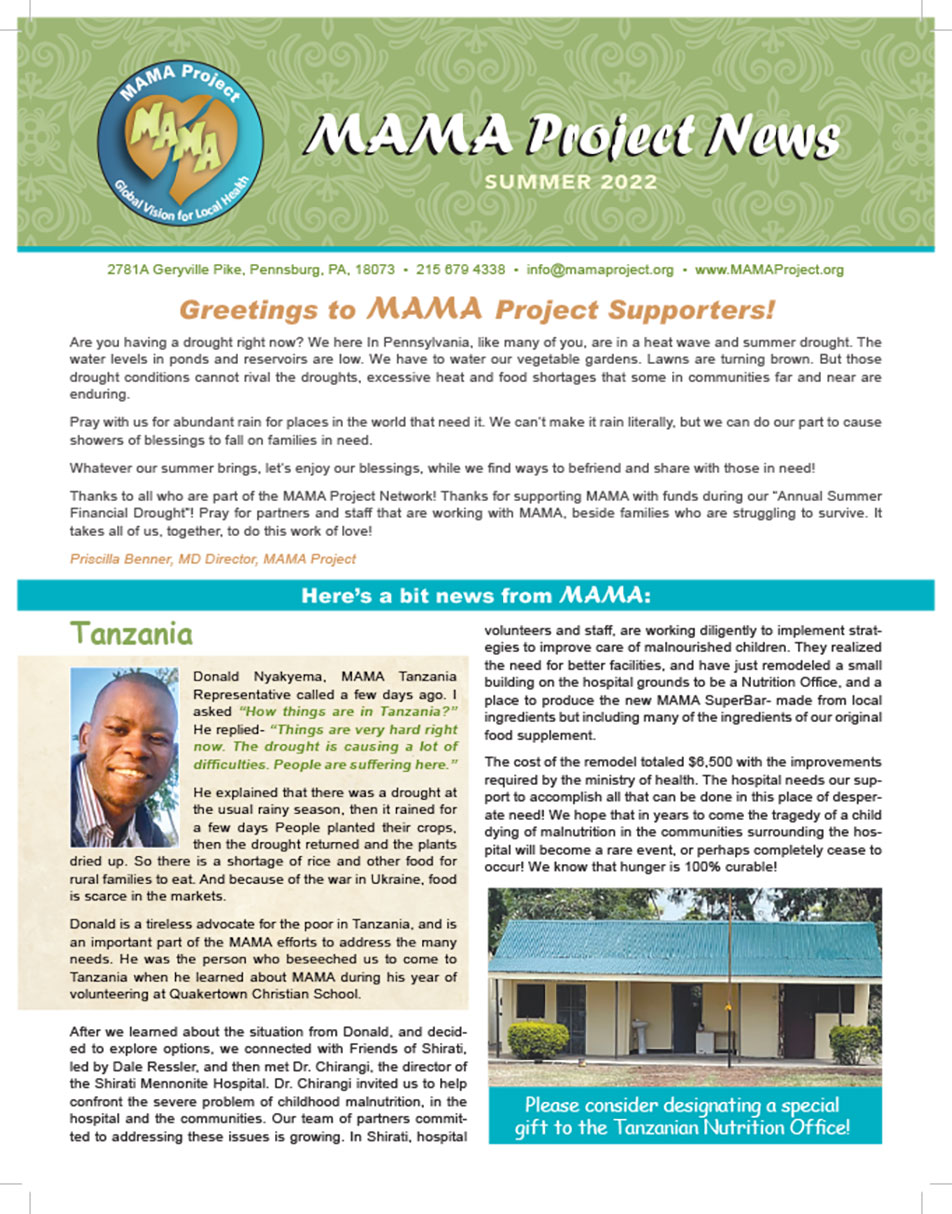 MAMA Project Newsletter: Summer 2022